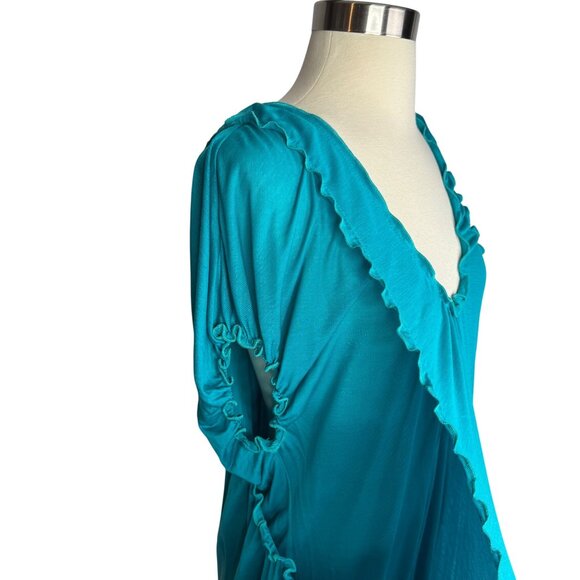 Vintage French Connection Double Layered V-Neck Stretchy Shift Dress Size 6 - Picture 7 of 11